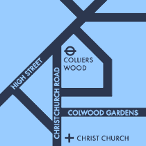 Map of locality of Christ Church